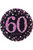 Amscan Sparkling Pink Celebration 60th Birthday Party Plates (Pack of 8) (Black/Pink) (One Size) - Black/pink