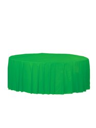 Round Plastic Tablecover, Pack Of 12 - Festive Green - Festive Green