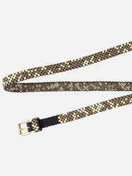 20012 Marij | Skinny Studded Leather Belt