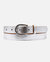 20018 Eva Women's Metallic Leather Belt - Silver