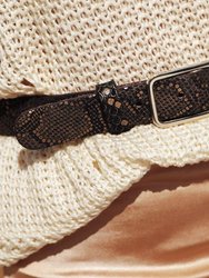 30601 Carin | Metallic Snake Print Leather Belt