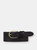 35035 Drika Classic Women's Leather Belt | Gold Buckle - Black