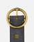 35056 Soraya, Studded Leather Belt With Gold Round Buckle