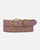 35068 Norine Classic Leather Belt With Adorned Metal Keeper