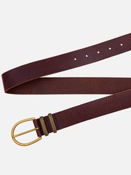 35069 Pieta Classic Leather Belt With Metal Keeper