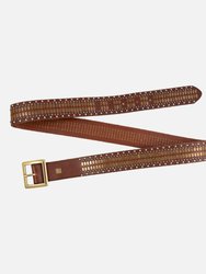 35074 Hana Square Studded Leather Belt