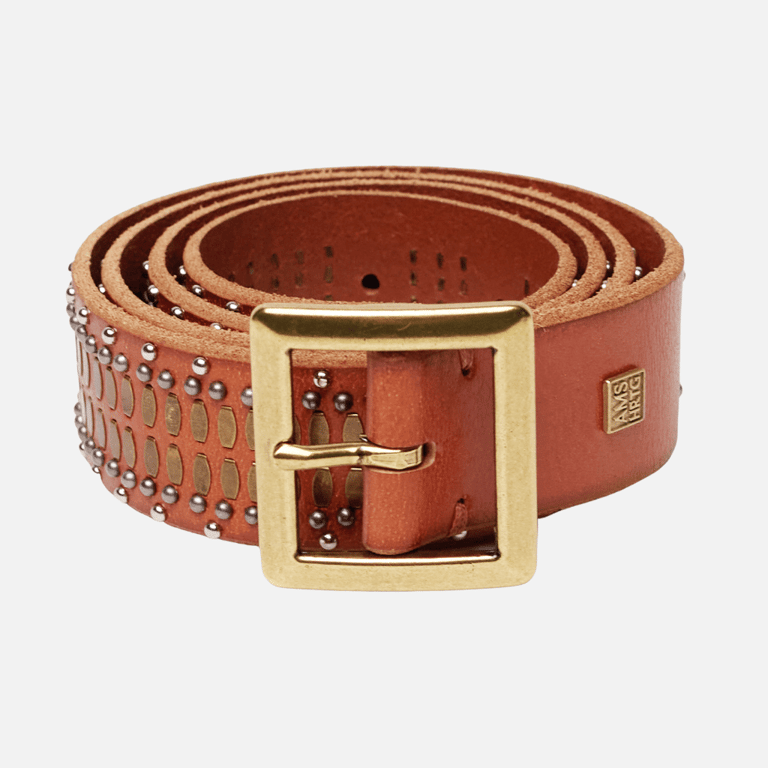 35074 Hana Square Studded Leather Belt
