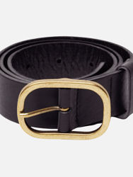 35075 Marin Statement Buckle Leather Belt