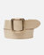 40514 Pelle Women's Adjustable Leather Slide Belt - Creme