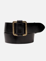 40514 Pelle Women's Adjustable Leather Slide Belt - Black