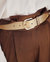 40603 Dana | Metallic Iguana Textured Leather Belt