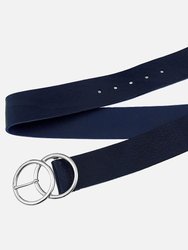 50005 Ginette | Women's Wide Leather Belt | Double Ring Buckle