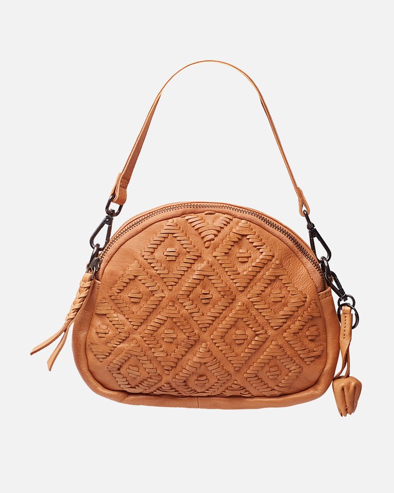 6027 Matser Women's Mini Leather Crossbody Bag - Camel