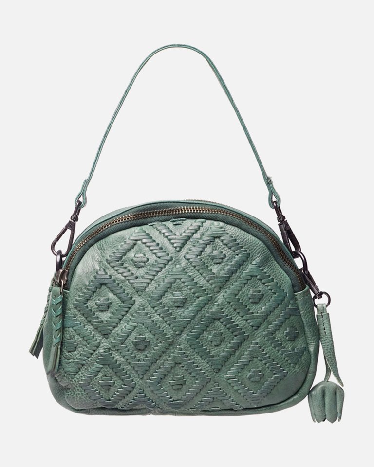 6027 Matser Women's Mini Leather Crossbody Bag - Green