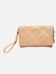 6030 Michels | Bohemian Leather Fold-Over Bag - Sand