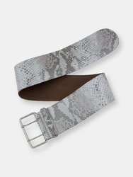 80600 Devina | Women's Wide Leather Belt for Dresses | Snake Print