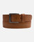 Aren | Center Stitched Leather Belt - Camel