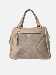 Bakel | Leather Messenger Bag - Grey