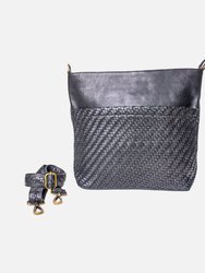 Baren | Handwoven Leather Shoulderbag - Black