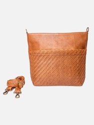 Baren | Handwoven Leather Shoulderbag - Cognac