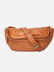 Barink | Hand-woven Leather Fanny Pack - Cognac