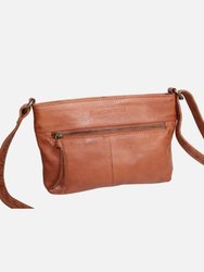 Bartels | Hand-Woven Leather Mini Crossbody Bag - Cognac
