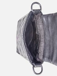 Beks | Diamond-Patterned Leather Phone Bag