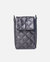 Beks | Diamond-Patterned Leather Phone Bag - Black