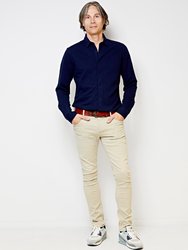 Brickell | Men's Long-Sleeve Cotton Shirt - Navy