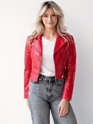 Cecilia | Leather Motorcycle Jacket