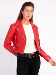 Cecilia | Leather Motorcycle Jacket