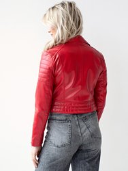 Cecilia | Leather Motorcycle Jacket