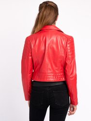 Cecilia | Leather Motorcycle Jacket