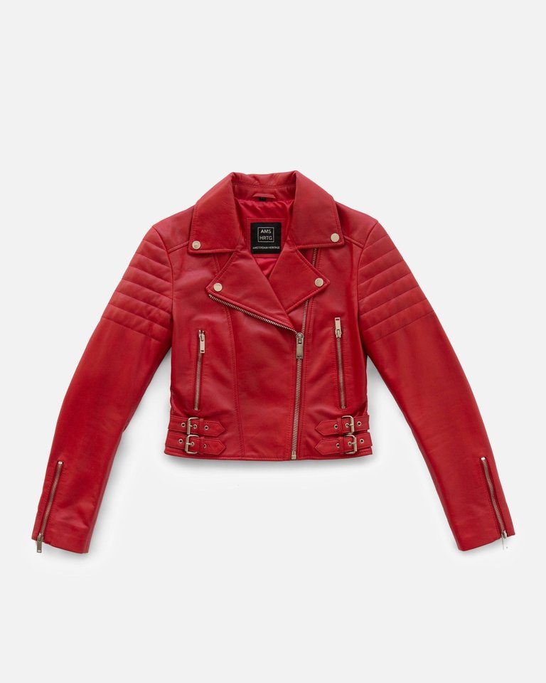 Cecilia | Leather Motorcycle Jacket