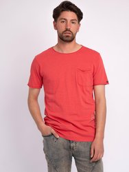 Collins | Men's Cotton T-Shirt - Coral