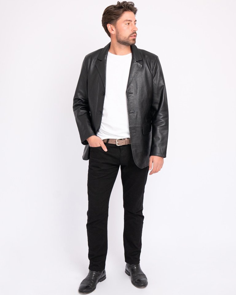 Crane | Men's Leather Blazer