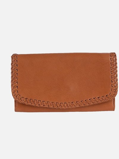 Amsterdam Heritage Fleur | Woven Accent Leather Continental Wallet product
