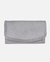 Fleur | Woven Accent Leather Continental Wallet - Light Grey