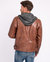 Jasper | Men's Leather Motorcycle Hoodie Jacket