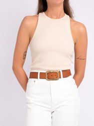 Jodi | Statement Buckle Classic Leather Belt