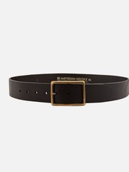 May | Classic Leather Belt With Rectangular Buckle