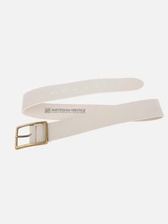 May | Classic Leather Belt With Rectangular Buckle