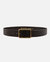 May | Classic Leather Belt With Rectangular Buckle