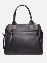 Mesman | Suede Leather Herringbone Satchel Bag