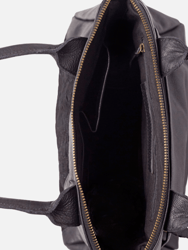 Mesman | Suede Leather Herringbone Satchel Bag