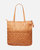Women's Large Leather Tote Bag - Camel