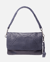 Women's Leather Fold-Over Crossbody Bag - Blue