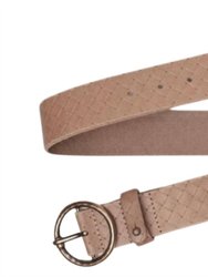 Zoya Braided Leather Belt - Light Brown