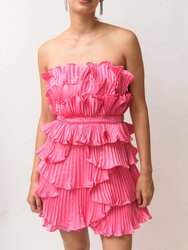 Reed Pleather Shell Dress - Watermelon Sour