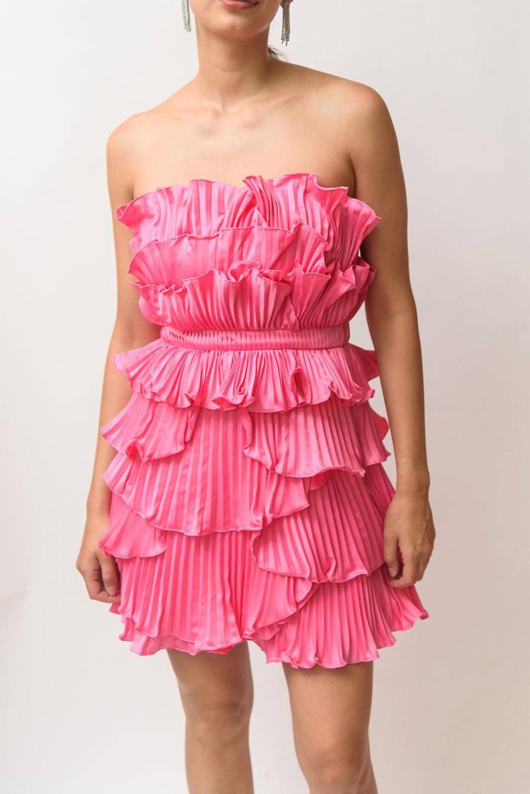 Reed Pleather Shell Dress - Watermelon Sour